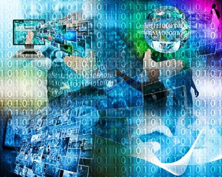 Background of binary code Stock Illustration