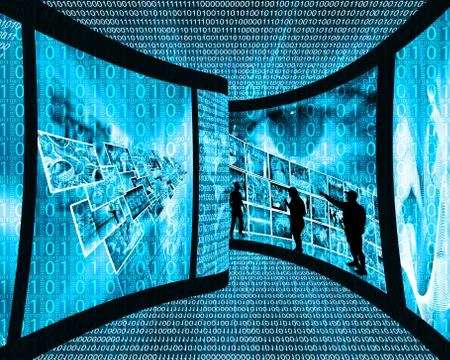 Background of binary code Stock Illustration