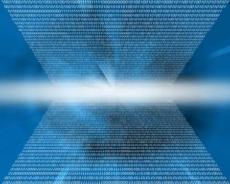 Background of binary code 스톡 일러스트