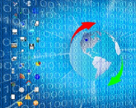 Background of binary code Stock Illustration