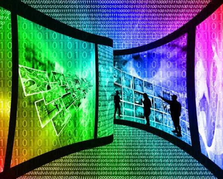 Background of binary code Stock Illustration