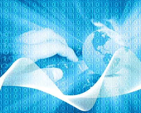 Background of binary code Illustrazione stock