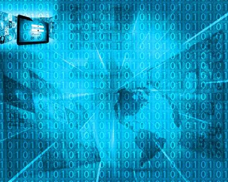 Background of binary code Stock Illustration