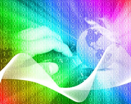 Background of binary code Illustrazione stock