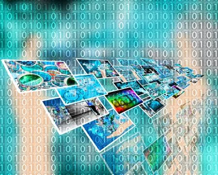 Background of binary code Stock Illustration