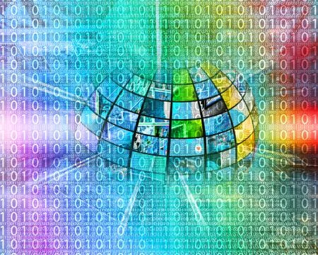 Background of binary code Stock Illustration