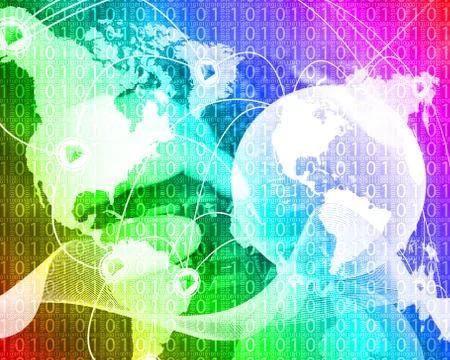 Background of binary code Stock Illustration