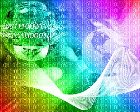 Background of binary code イラスト素材