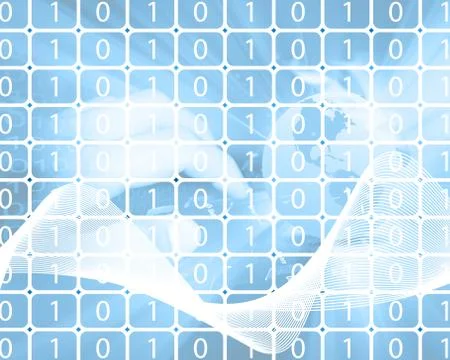 Background of binary code Stock Illustration