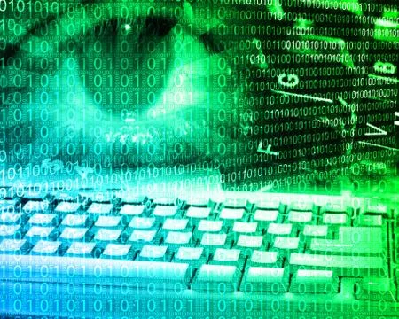 Background of binary code Stock Illustration