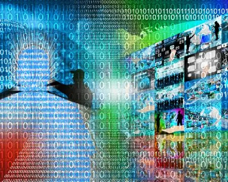 Background of binary code Illustrazione stock