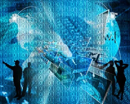 Background of binary code Stock Illustration