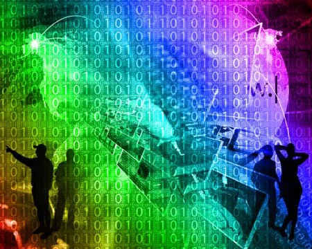 Background of binary code Stockillustratie