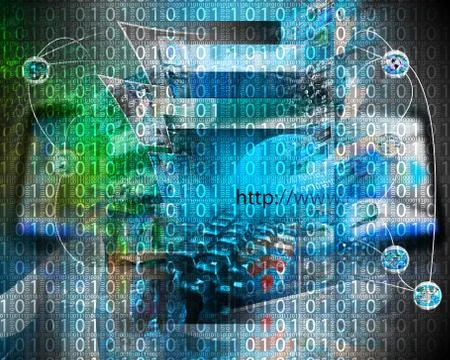 Background of binary code Stock Illustration