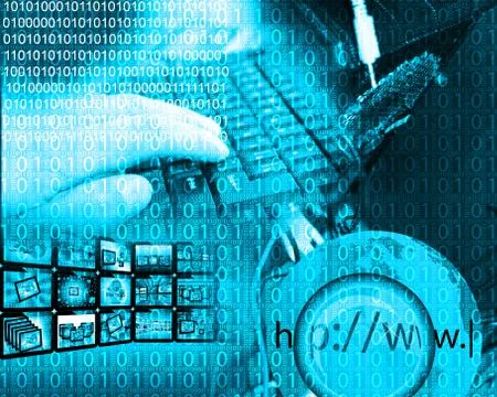 Background of binary code Stock Illustration