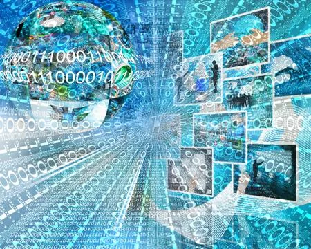 Background of binary code イラスト素材