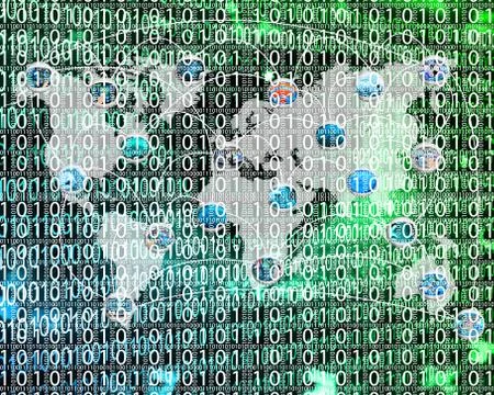 Background of binary code Stockillustratie