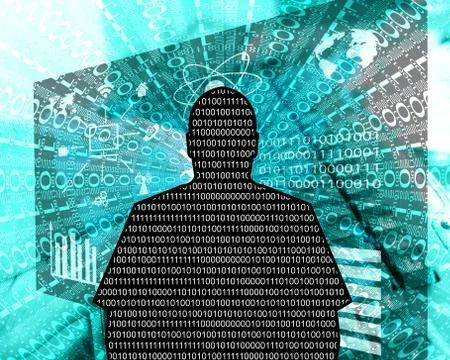 Background of binary code Stock Illustration