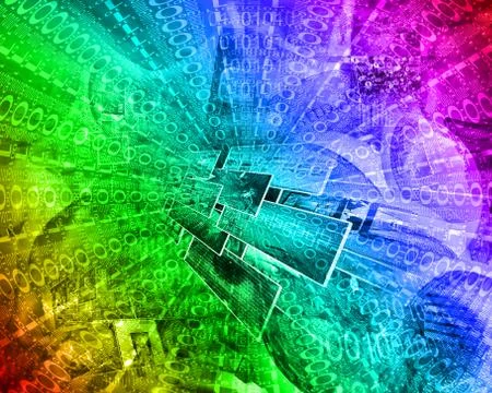 Background of binary code 스톡 일러스트