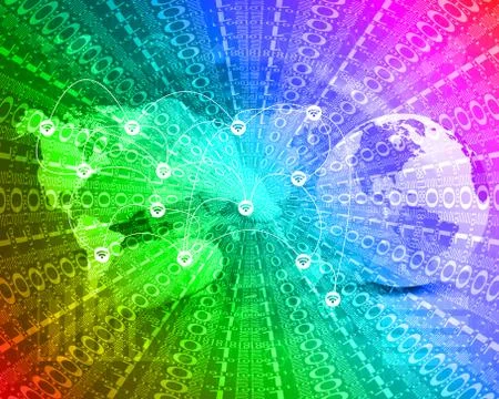 Background of binary code Stock Illustration