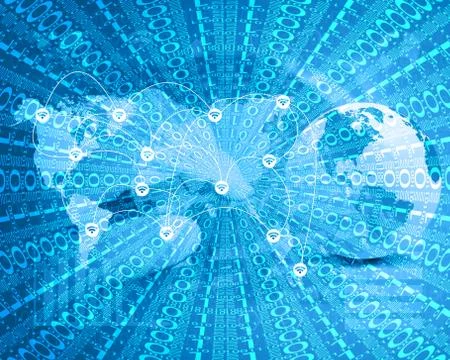 Background of binary code Stock Illustration