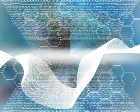 Background of binary code 스톡 일러스트