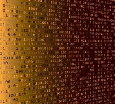 Background with binary code Illustrazione stock