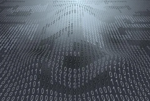 Background with binary code Stockillustratie