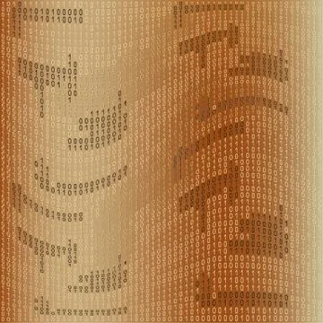 Background with binary code Stock Illustration