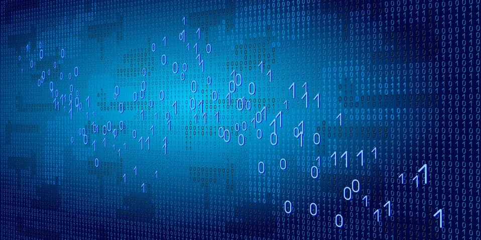 Background with binary code 스톡 일러스트