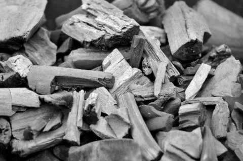 Background of birch coals Stock Photos