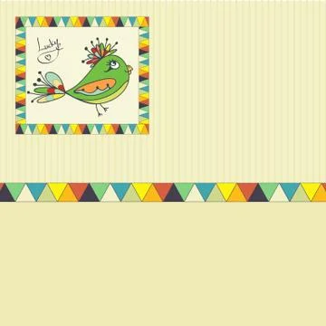 Background with bird parrot Illustrazione stock