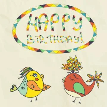 Background with bird parrot Stock Illustration