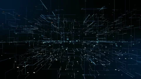 Background Bitcoin Cryptocurrency Blockchain HUD style blue display decoration Stock Footage 336442521