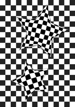 Background of black and white cage and 3d stars. Templates for banner, cover 스톡 일러스트