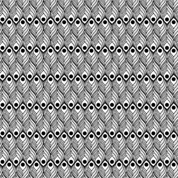 Background black and white feathers pattern vector design Stock Illustration