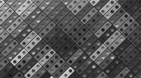 Background of black and white rectangles with dots. Motion. Flashing stripes of Stock Illustration