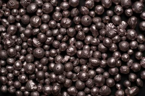 Background of black balls of different sizes. graphic resource Stock Photos
