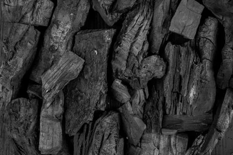 Background of black coals Stock-Fotos
