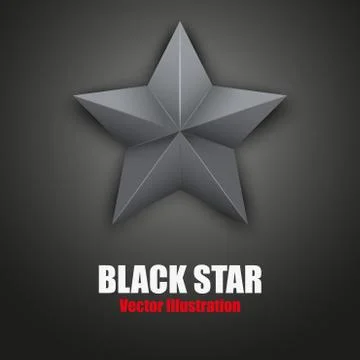 Background of Black five-pointed star. vector illustration Stockillustratie