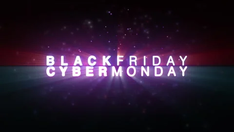Background for Black Friday and Cyber Monday Sale. 4k Video. Motion Graphic Stock Footage 320263982