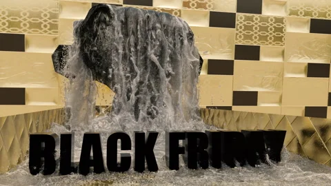 Background for black friday with a waterfall Stock Footage 287424612