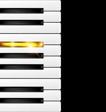 Background black-golden keys Stock Illustration