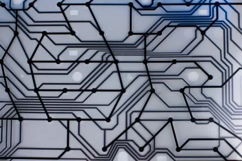 Background of black lines scheme from a computer keyboard. Scheme of black Stock Photos