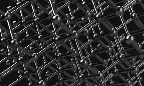 Background of a black molecular structure Stock Illustration