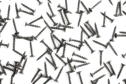 Background from black screws Stock Photos