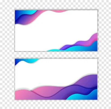 Background with blue abstract multilayered wavy pattern. Paper art style Stock Illustration