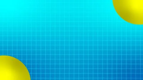 Background blue and yellow background with two circles on it Stock Illustration