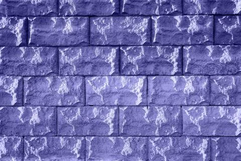 Background of blue bricks. Wall of blue bricks. The texture of the wall. Text Foto stock