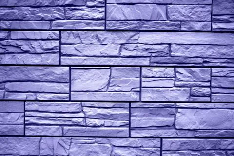 Background of blue bricks. Wall of blue bricks. The texture of the wall. Text Stock Photos